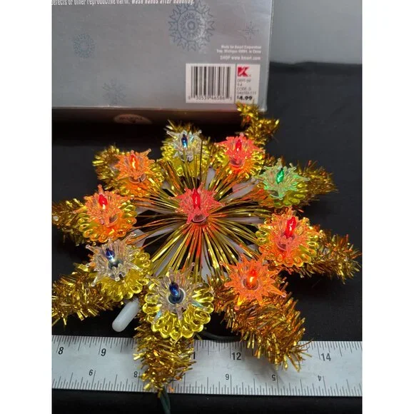 Trim A Home Electric 10 Lights Star Tree Top For Indoor Use Only - Picture 6 of 7